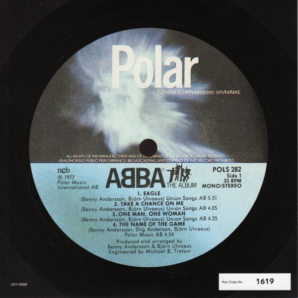 original label design a, Abba - The Album +1